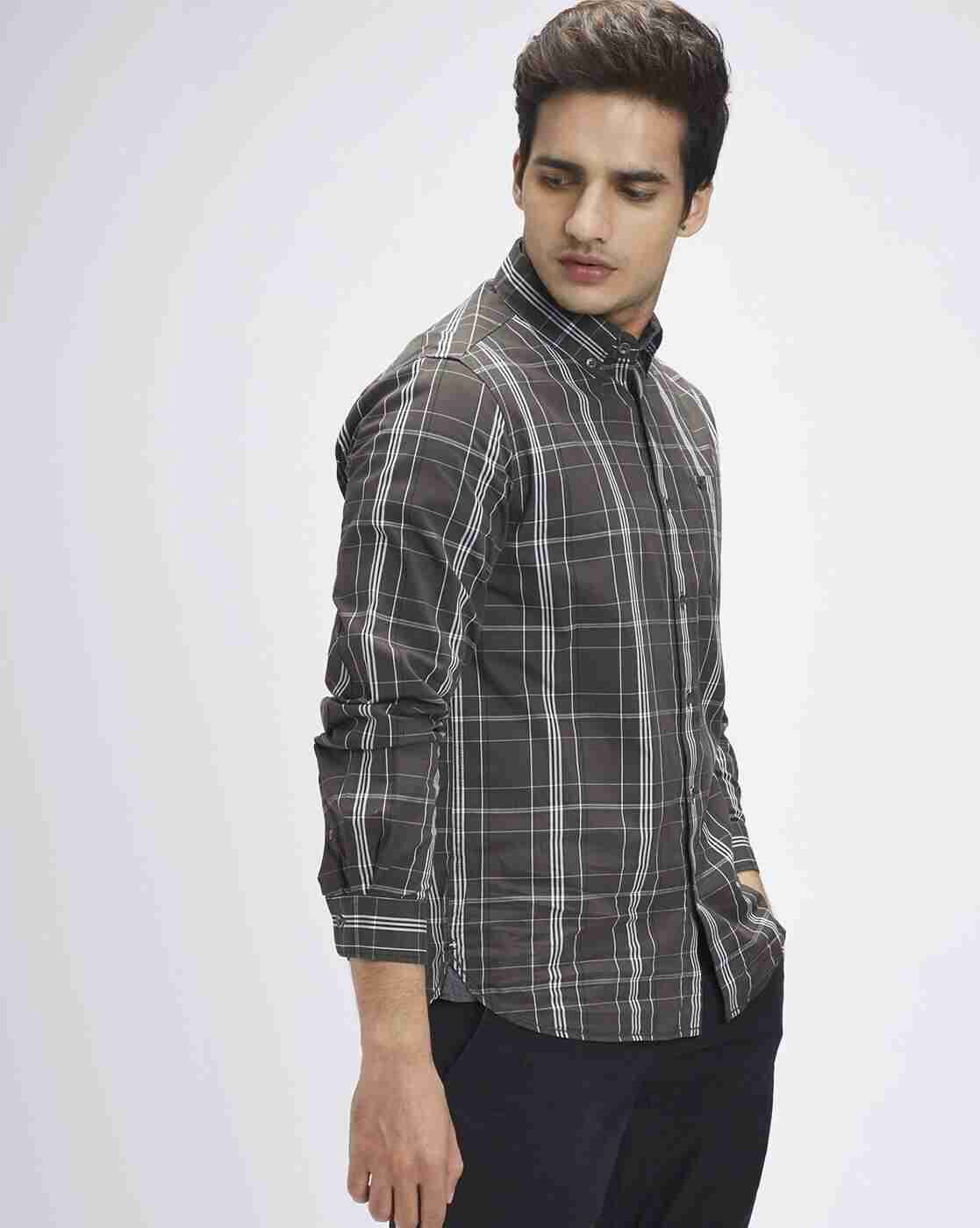 Lee Cooper | Checked Button-Down Shirt with Patch Pocket|2