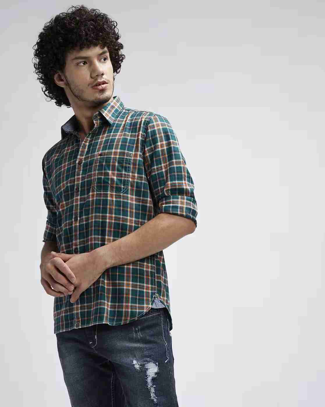 Lee Cooper | Checked Shirt with Patch Pocket|0