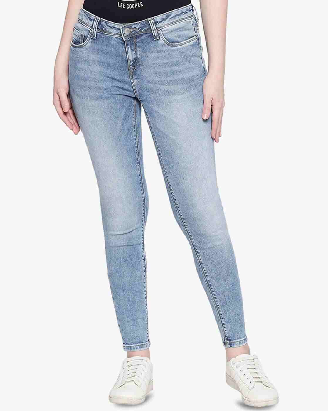 Lee Cooper | Washed Skinny Jeans with Whiskers|0