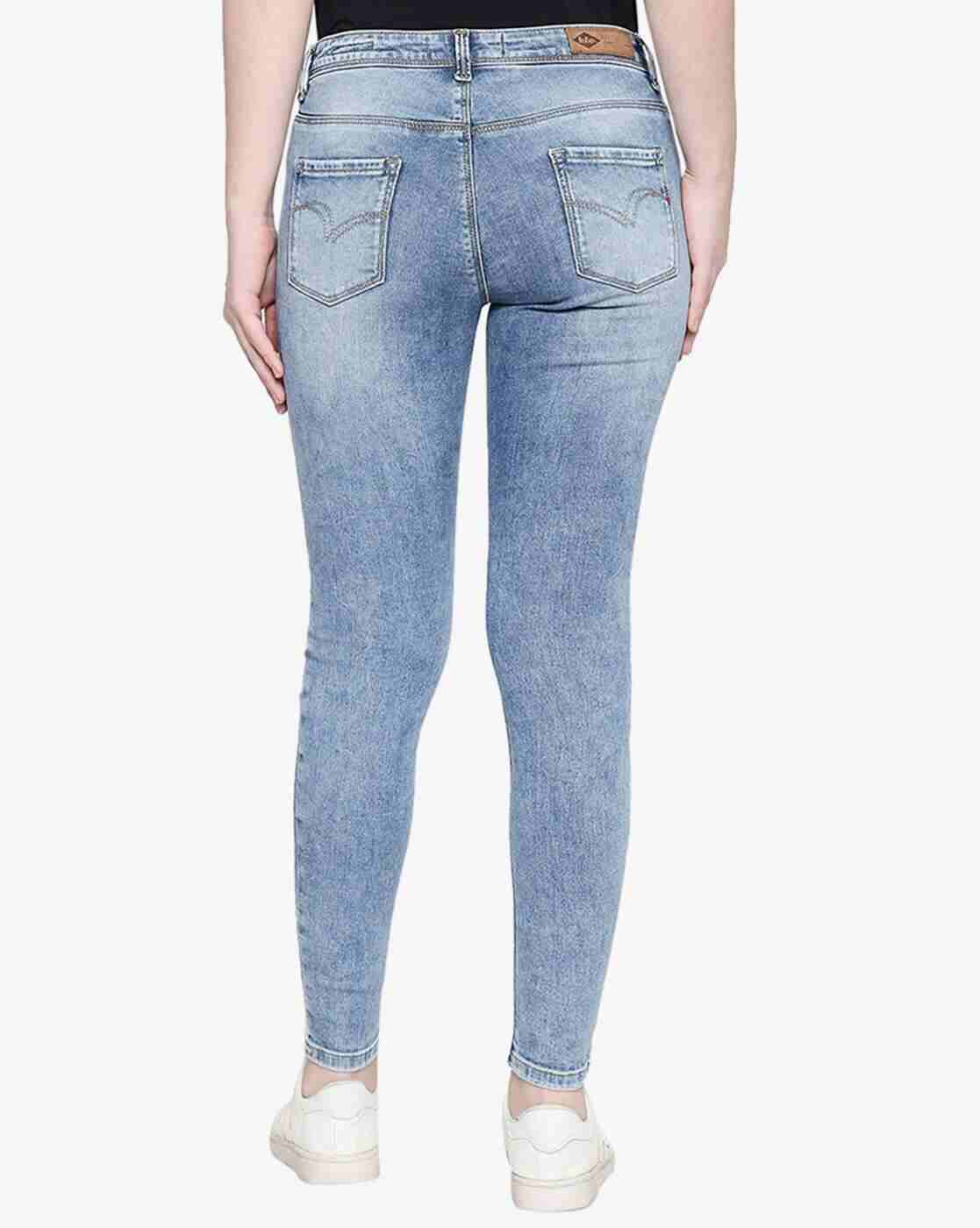 Lee Cooper | Washed Skinny Jeans with Whiskers|2