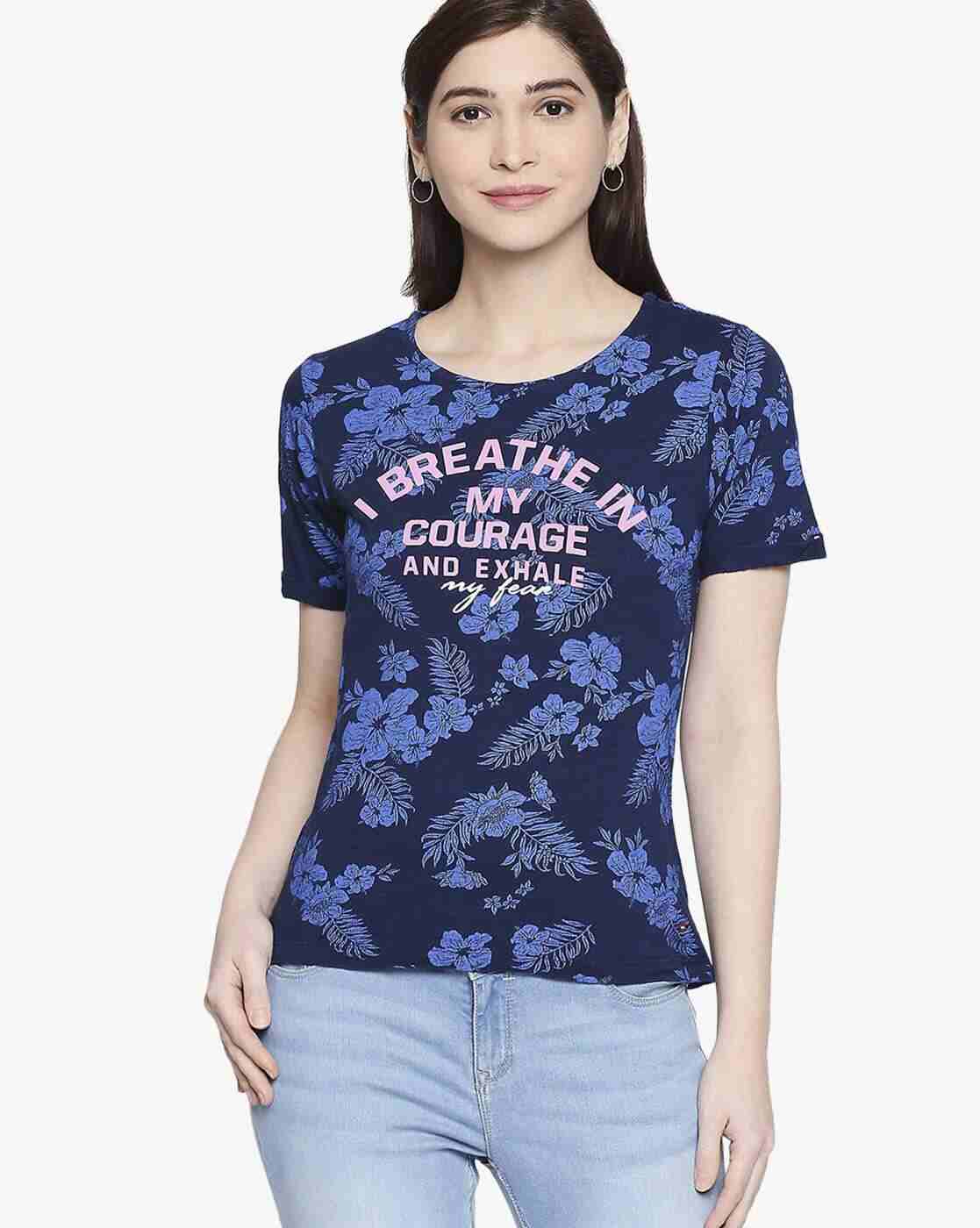 Lee Cooper | Floral Print Crew-Neck T-shirt|0