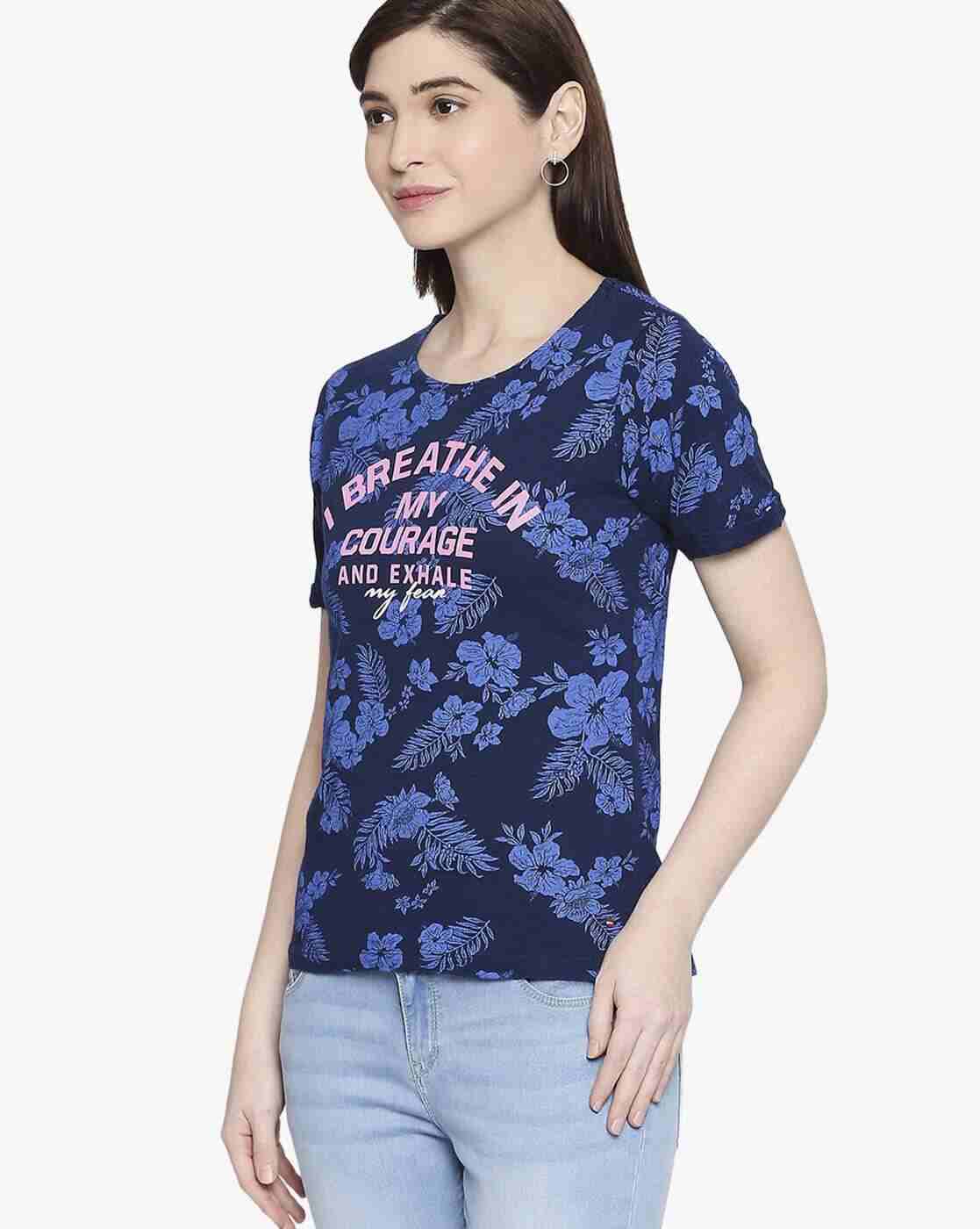 Lee Cooper | Floral Print Crew-Neck T-shirt|1