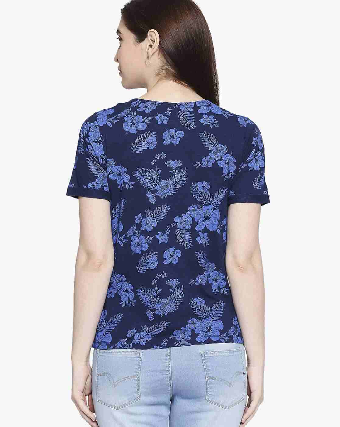 Lee Cooper | Floral Print Crew-Neck T-shirt|2