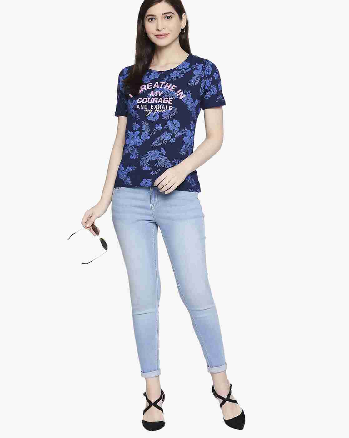 Lee Cooper | Floral Print Crew-Neck T-shirt|3