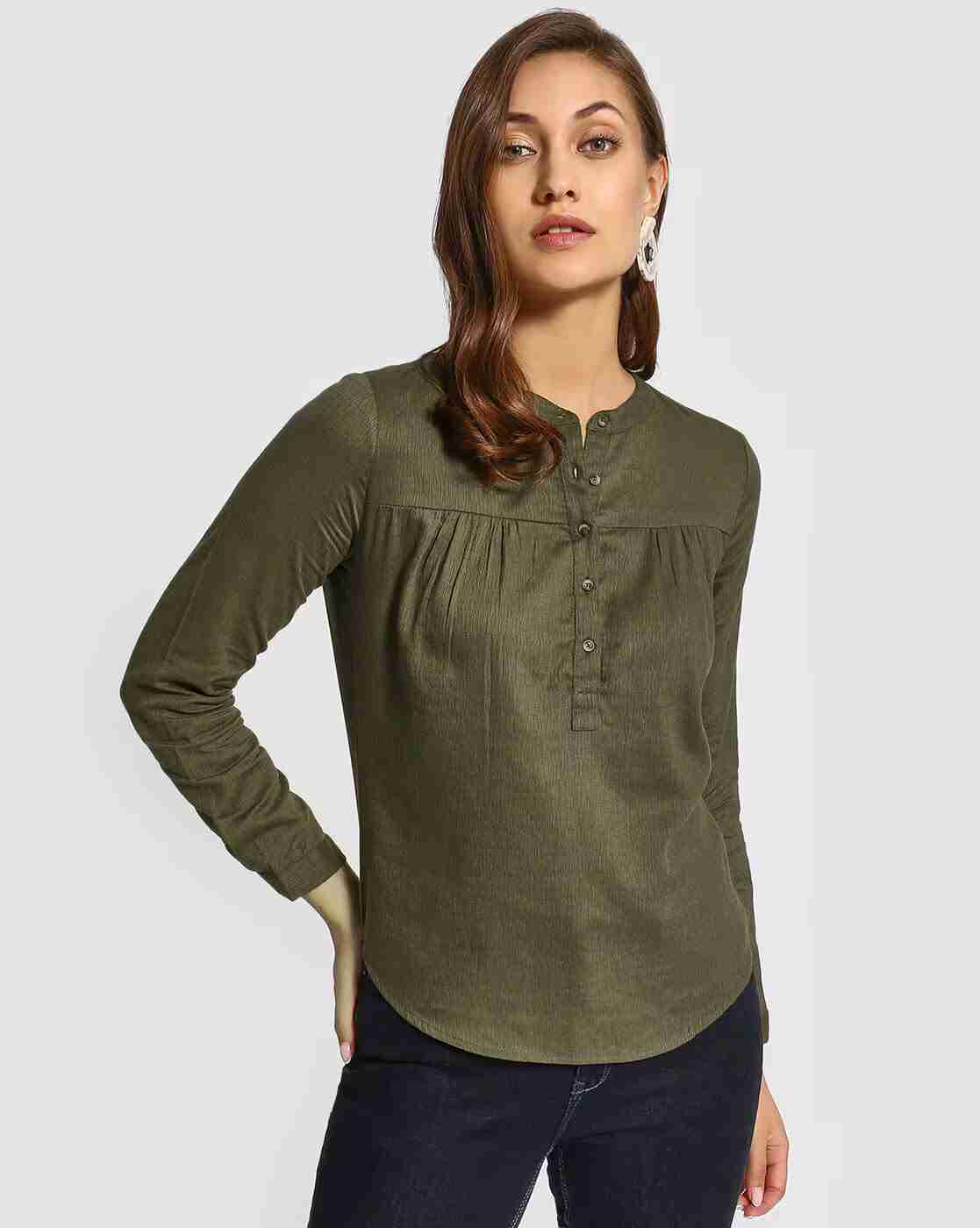 Lee Cooper | Textured Top with Band Collar|0