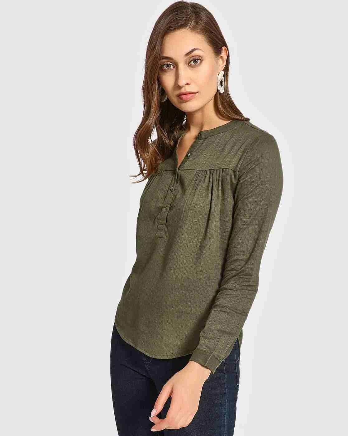 Lee Cooper | Textured Top with Band Collar|1
