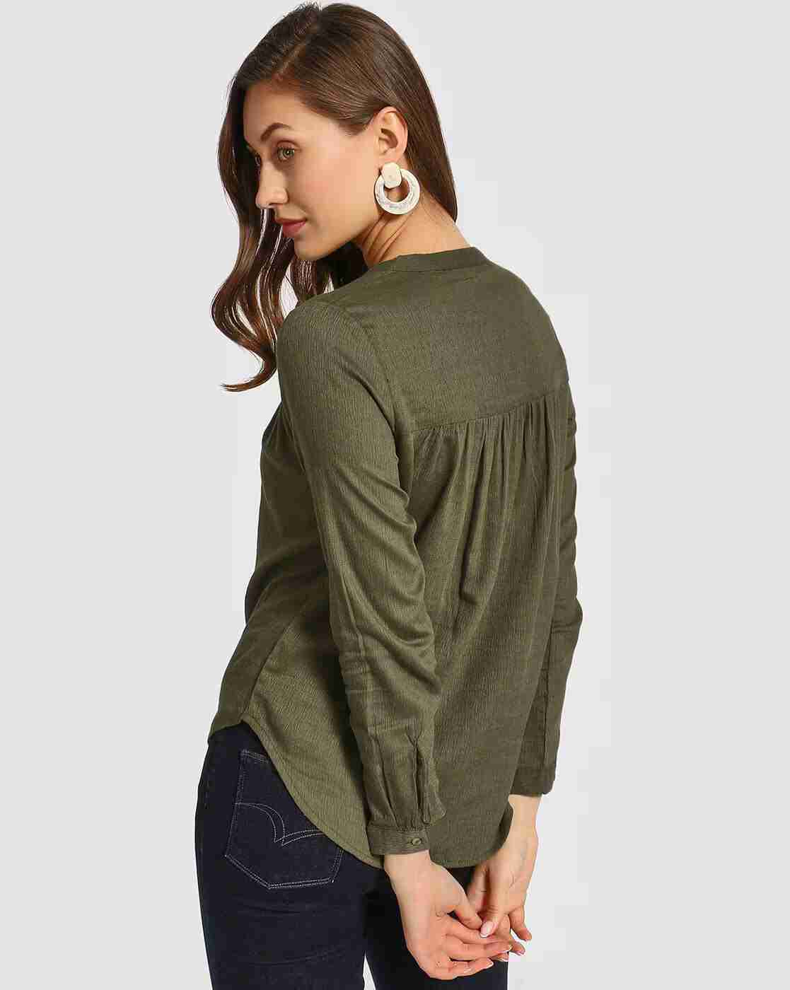Lee Cooper | Textured Top with Band Collar|2