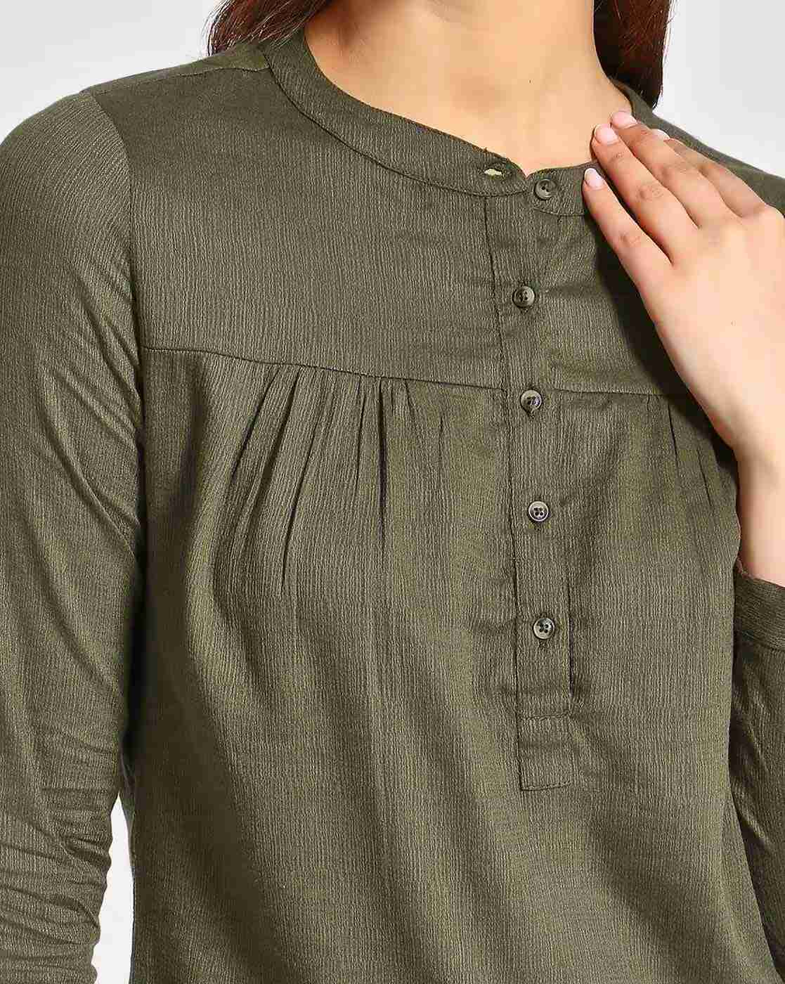 Lee Cooper | Textured Top with Band Collar|4