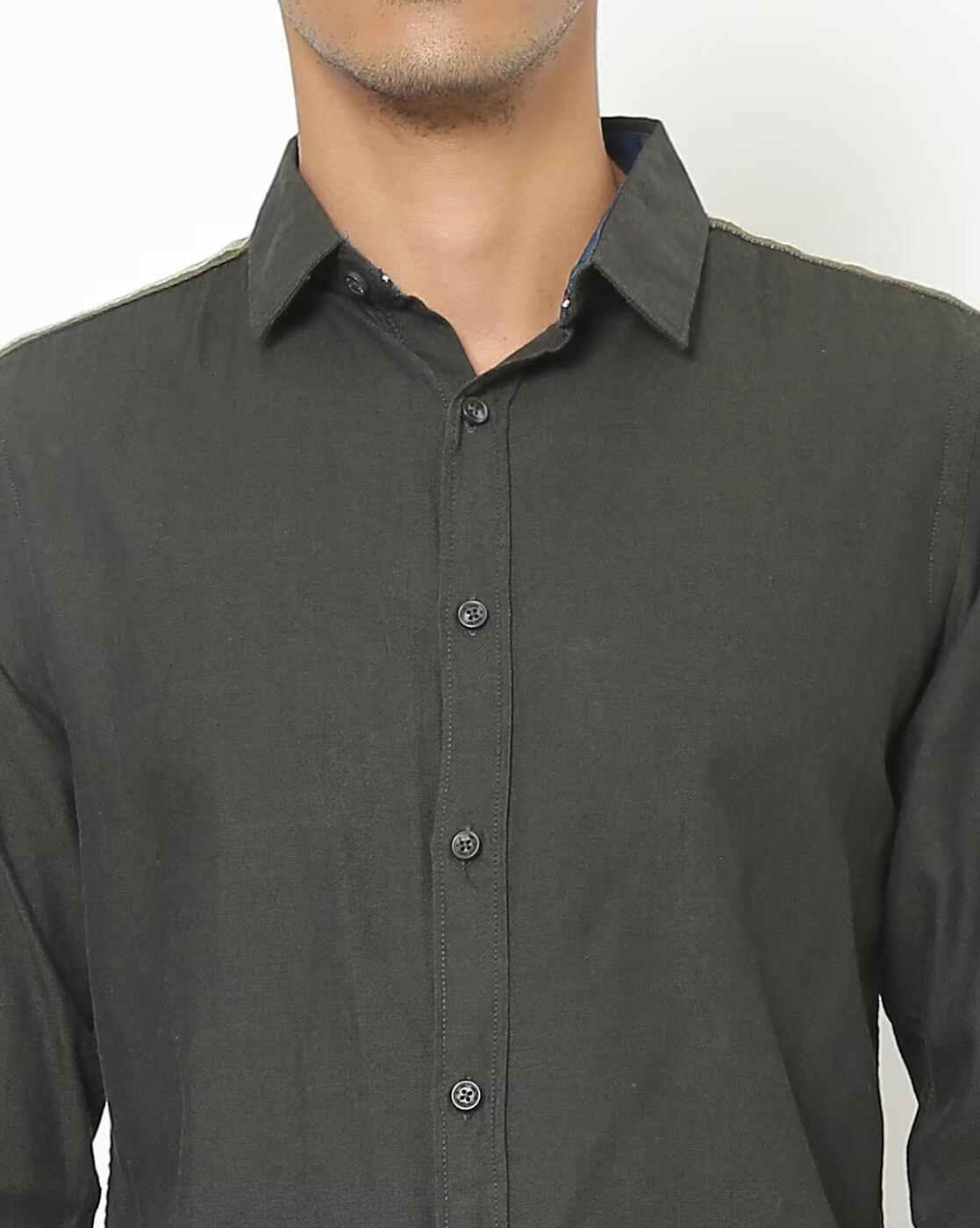 Lee Cooper | Cut-Away Collar Shirt with Contrast Taping|2