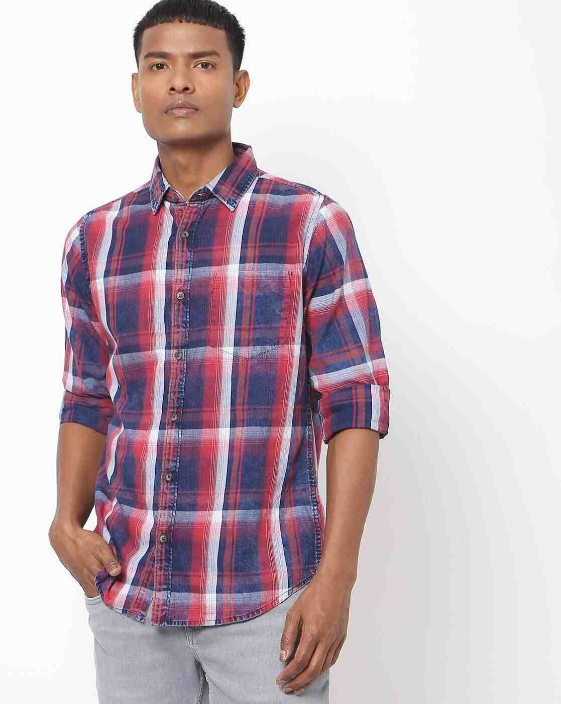 Lee Cooper | Checked Shirt with Patch Pocket|0