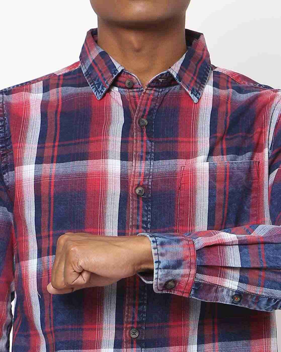 Lee Cooper | Checked Shirt with Patch Pocket|2