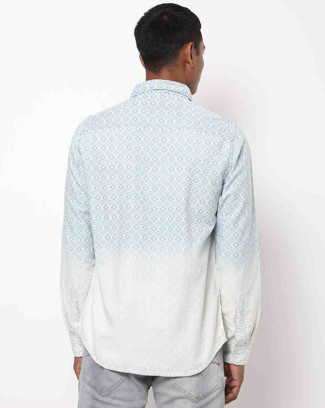 Lee Cooper | Printed Shirt with Patch Pocket|1