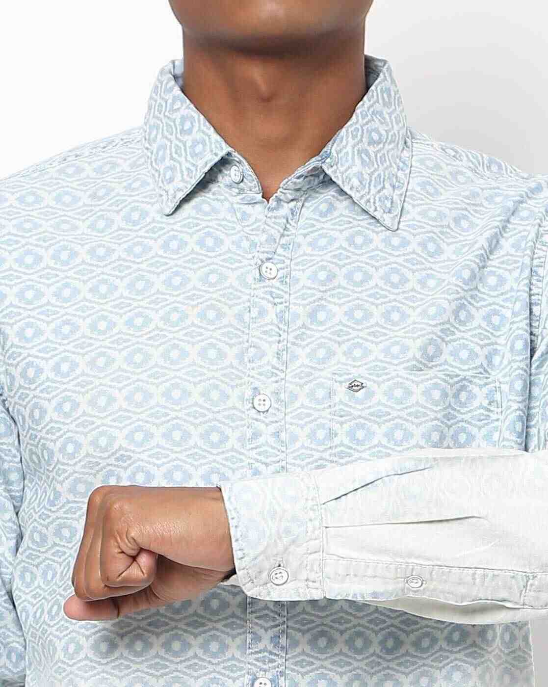 Lee Cooper | Printed Shirt with Patch Pocket|2