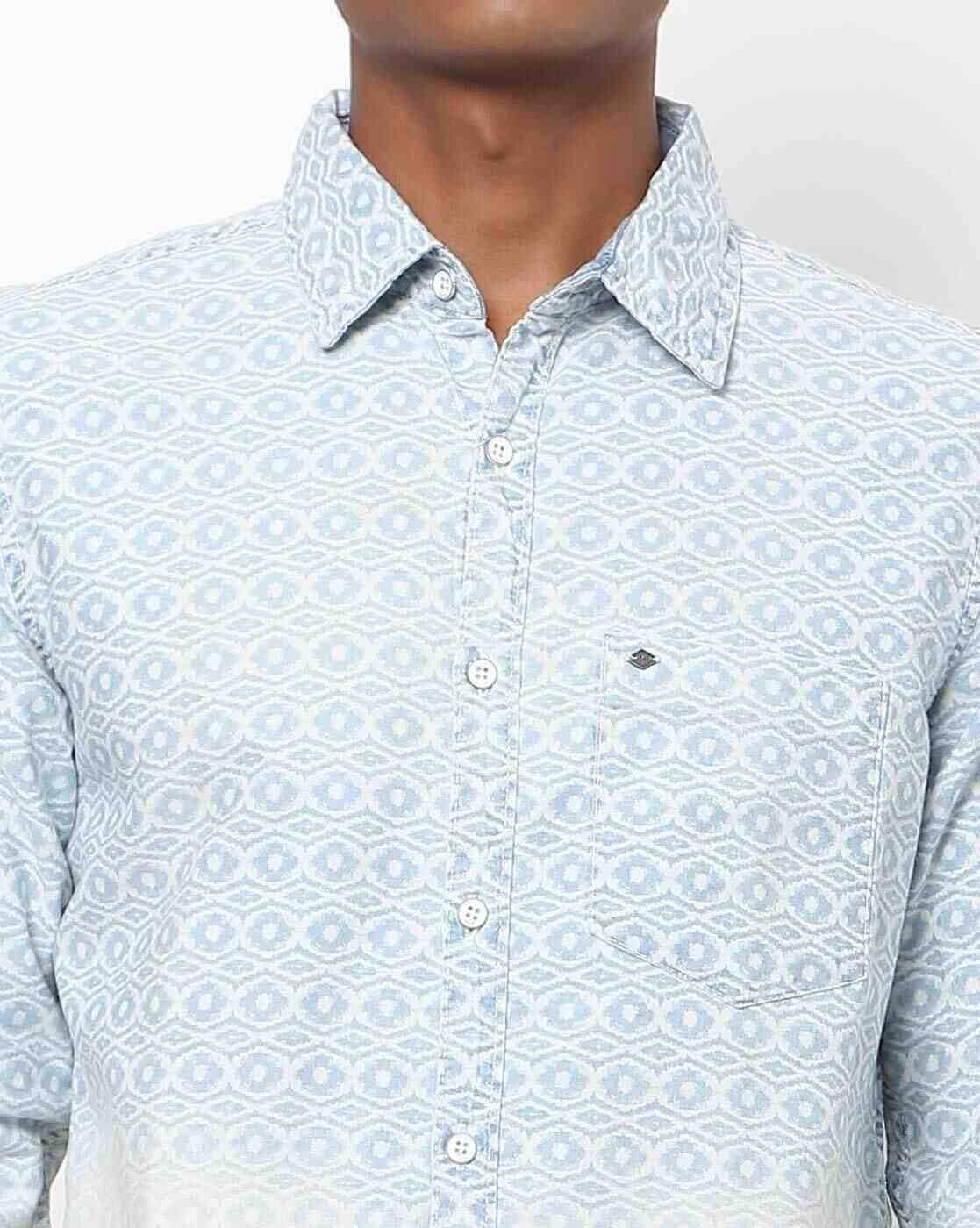 Lee Cooper | Printed Shirt with Patch Pocket|3
