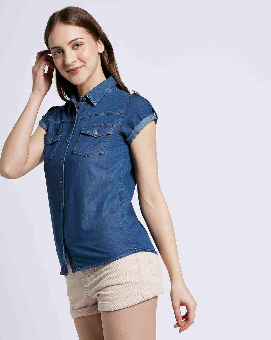 Lee Cooper | Cotton Shirt with Flap Pockets|1