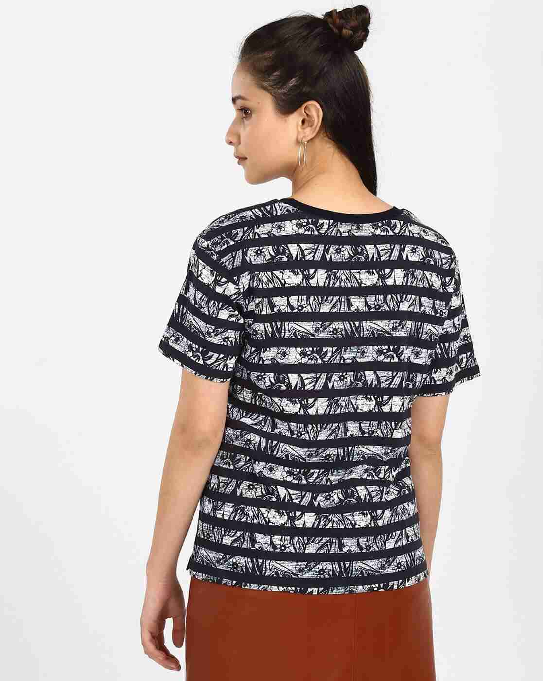 Lee Cooper | Striped Round-Neck T-shirt|2