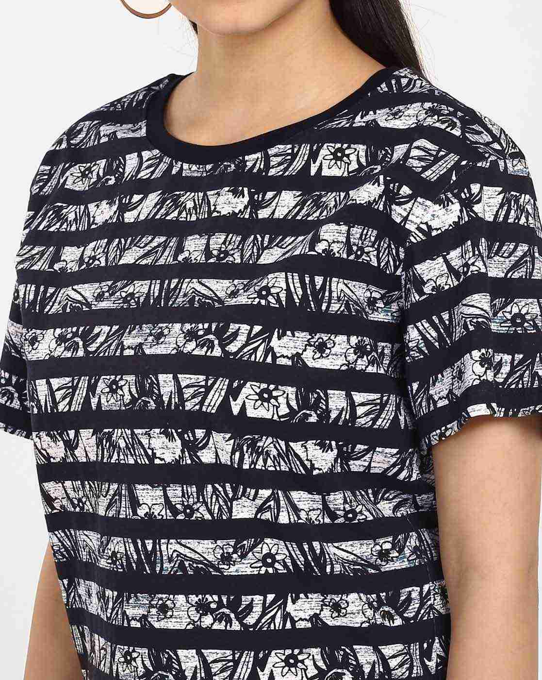 Lee Cooper | Striped Round-Neck T-shirt|4