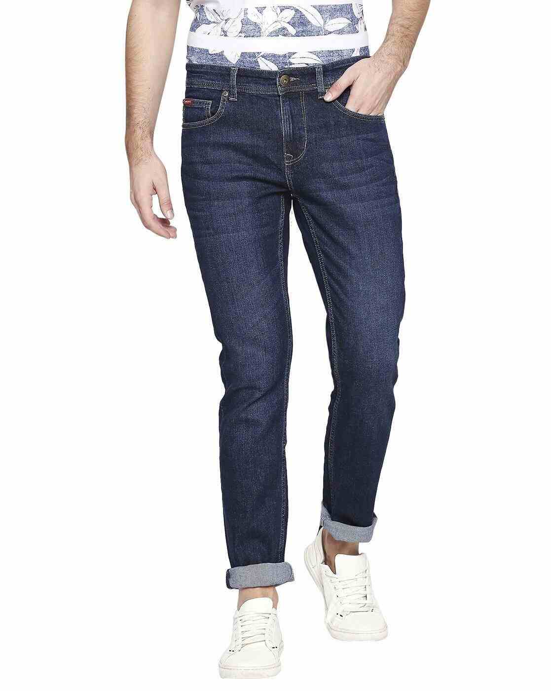 Lee Cooper | Men Low-Rise Washed Slim Fit Jeans|0