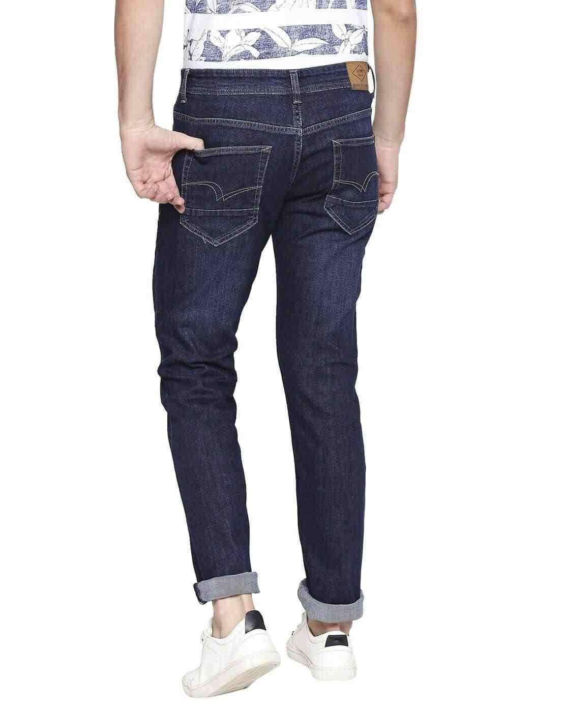 Lee Cooper | Men Low-Rise Washed Slim Fit Jeans|2