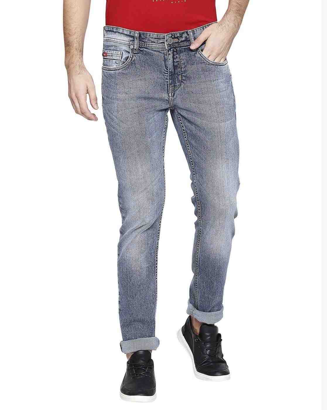 Lee Cooper | Men Low-Rise Washed Slim Fit Jeans|0