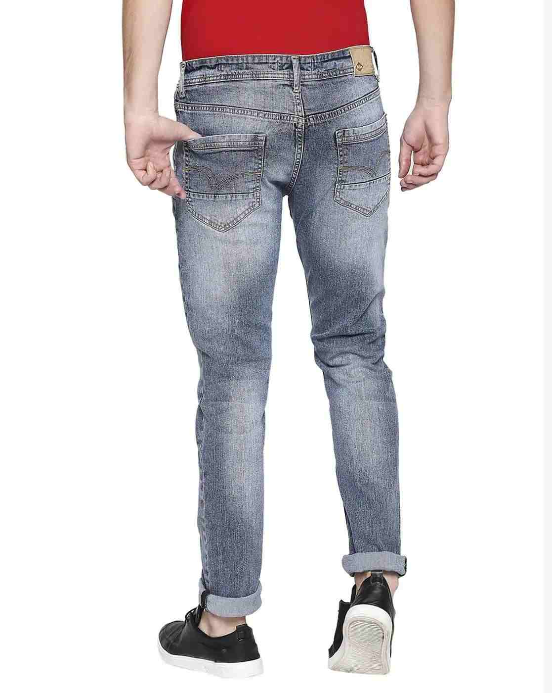Lee Cooper | Men Low-Rise Washed Slim Fit Jeans|2