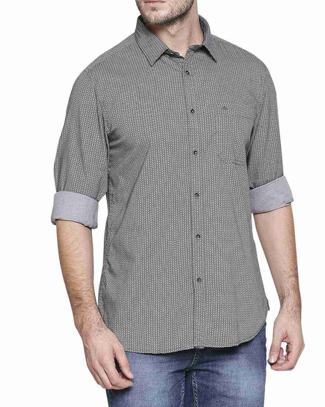 Lee Cooper | Printed Shirt with Patch Pocket|0