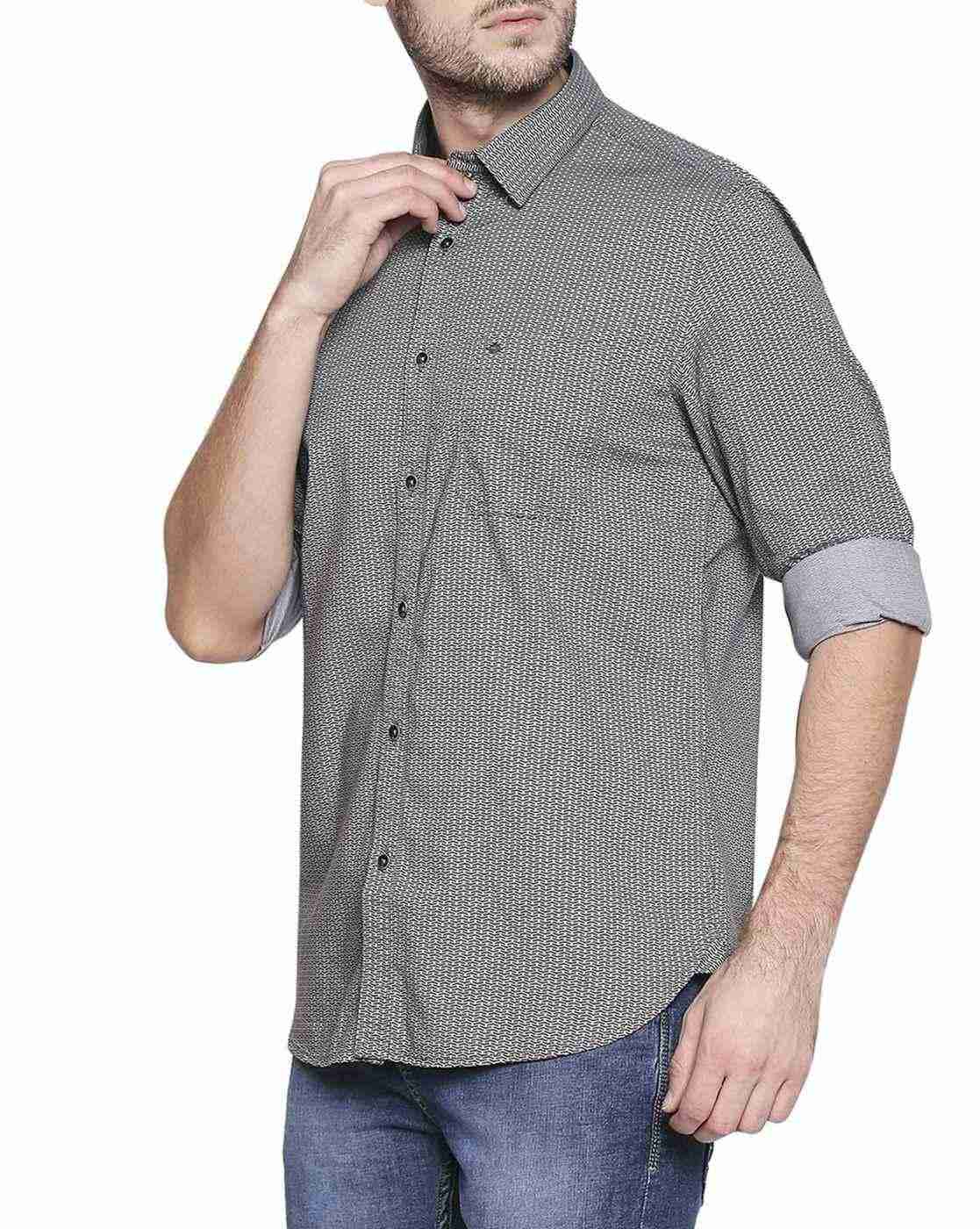 Lee Cooper | Printed Shirt with Patch Pocket|1