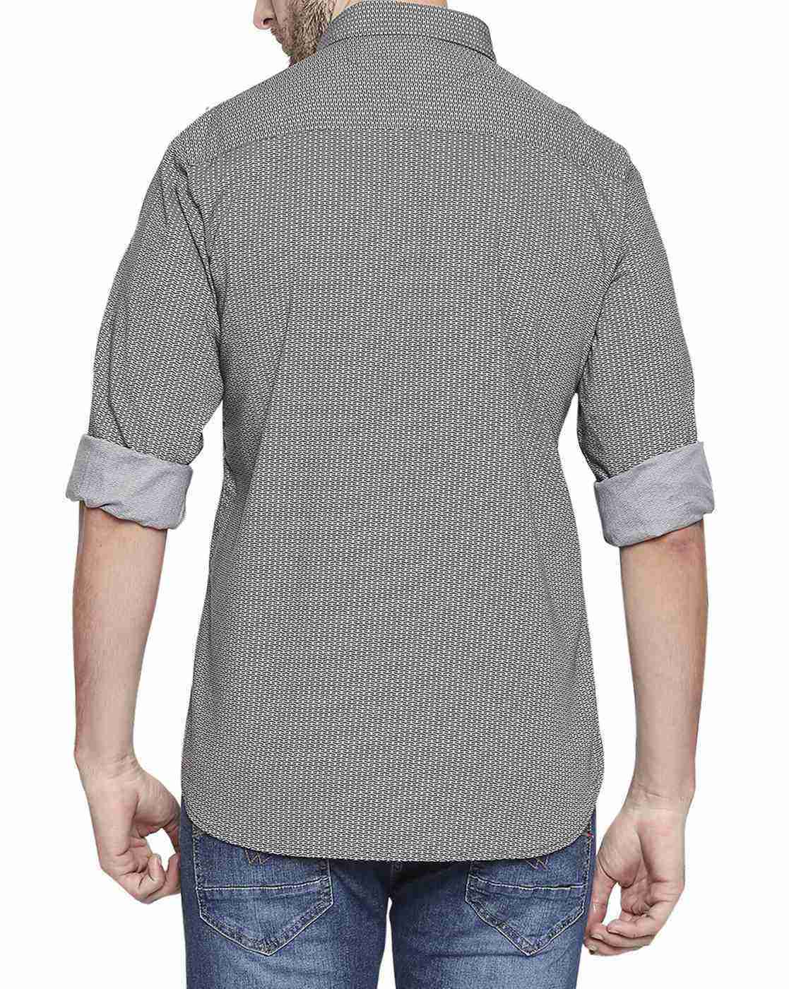 Lee Cooper | Printed Shirt with Patch Pocket|2