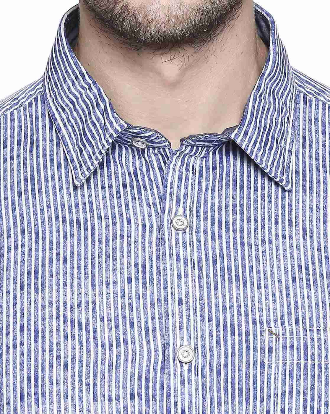 Lee Cooper | Washed Striped Shirt with Patch Pocket|4