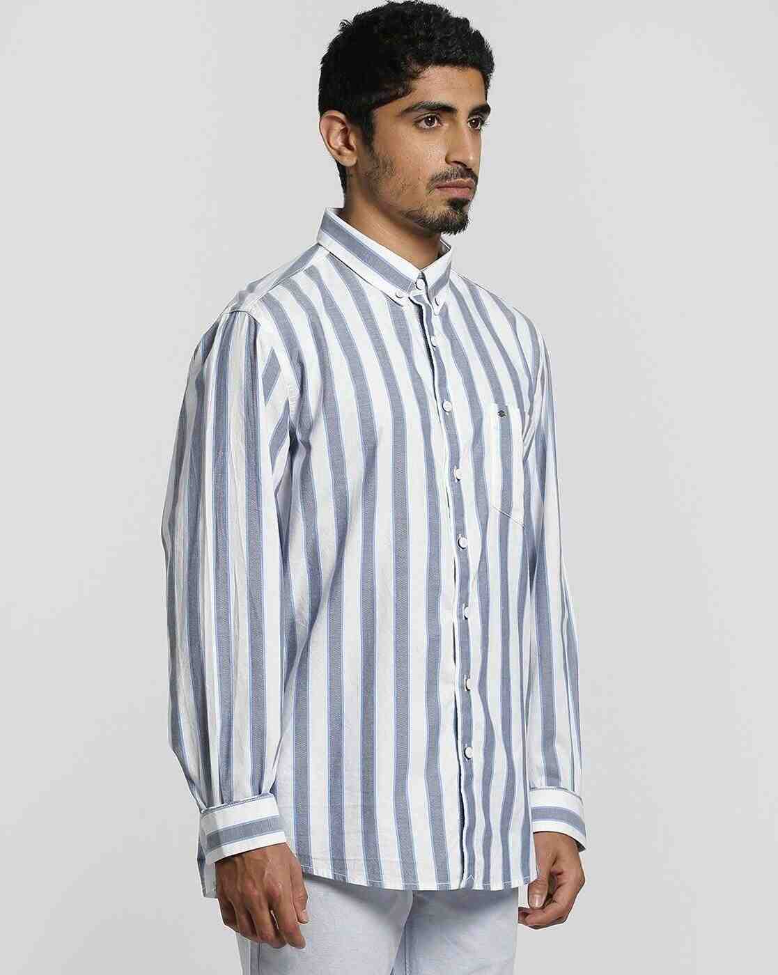 Lee Cooper | Striped Shirt with Button-Down Collar|1