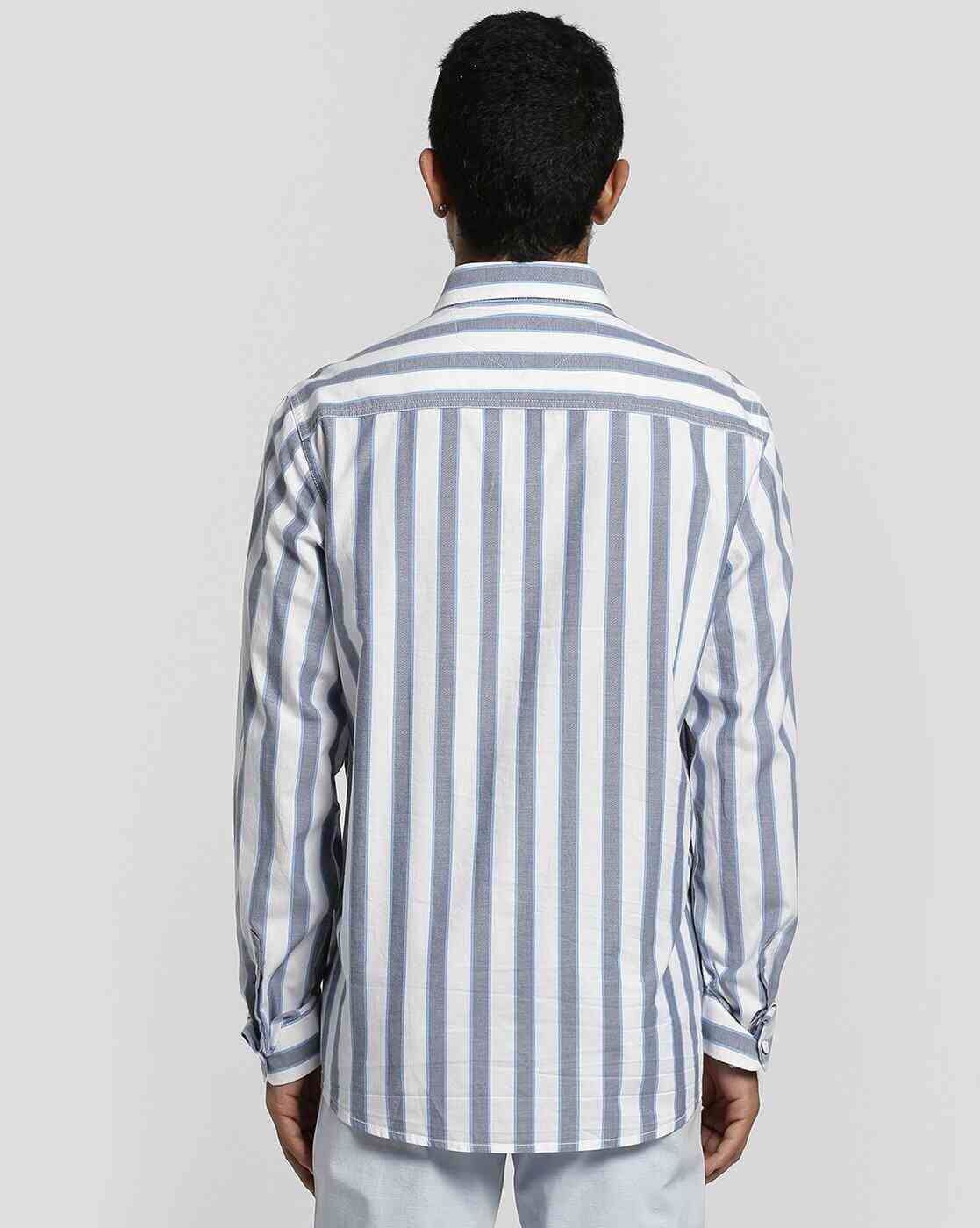Lee Cooper | Striped Shirt with Button-Down Collar|2