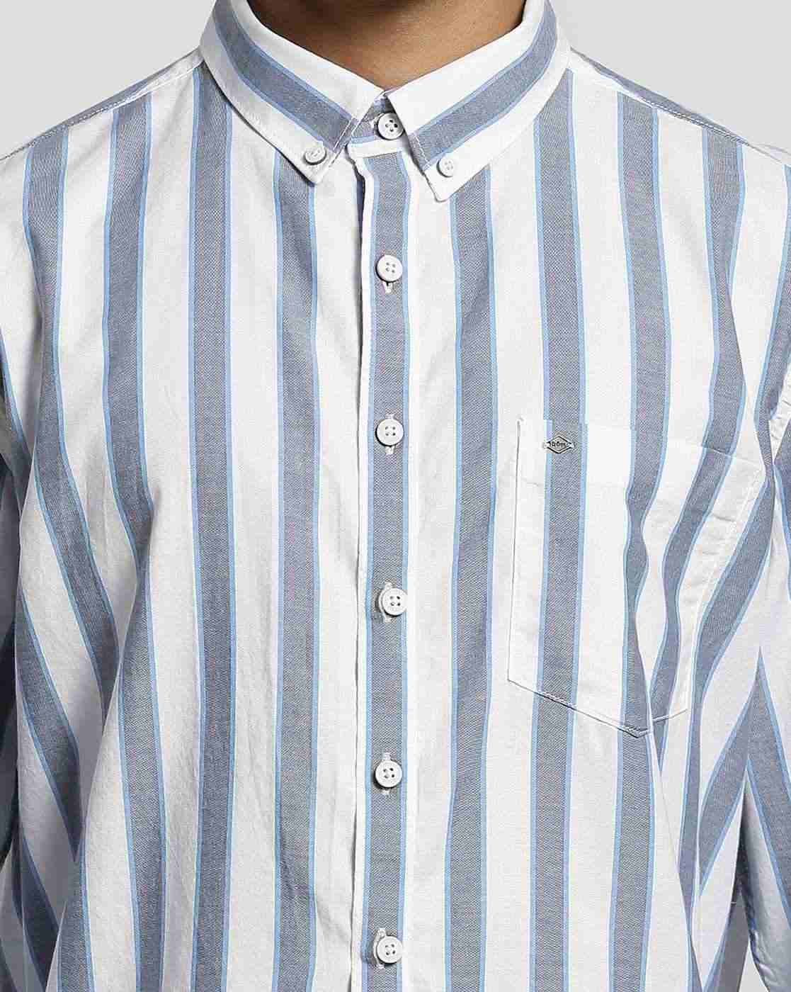 Lee Cooper | Striped Shirt with Button-Down Collar|4