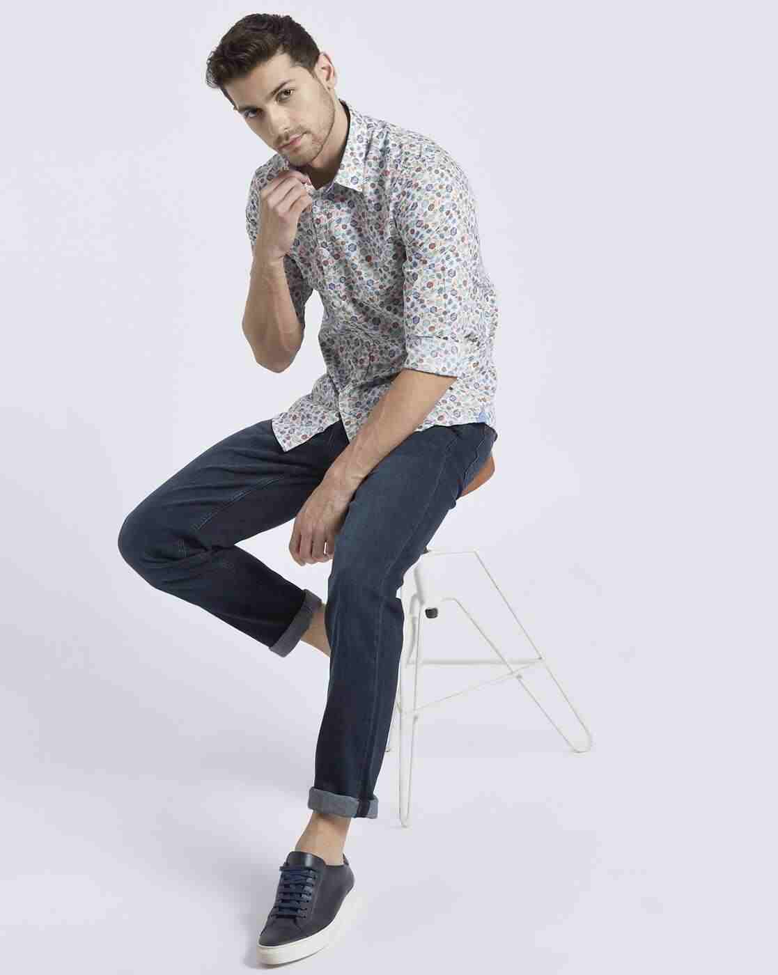 Lee Cooper | Printed Cotton Shirt with Spread Collar|4