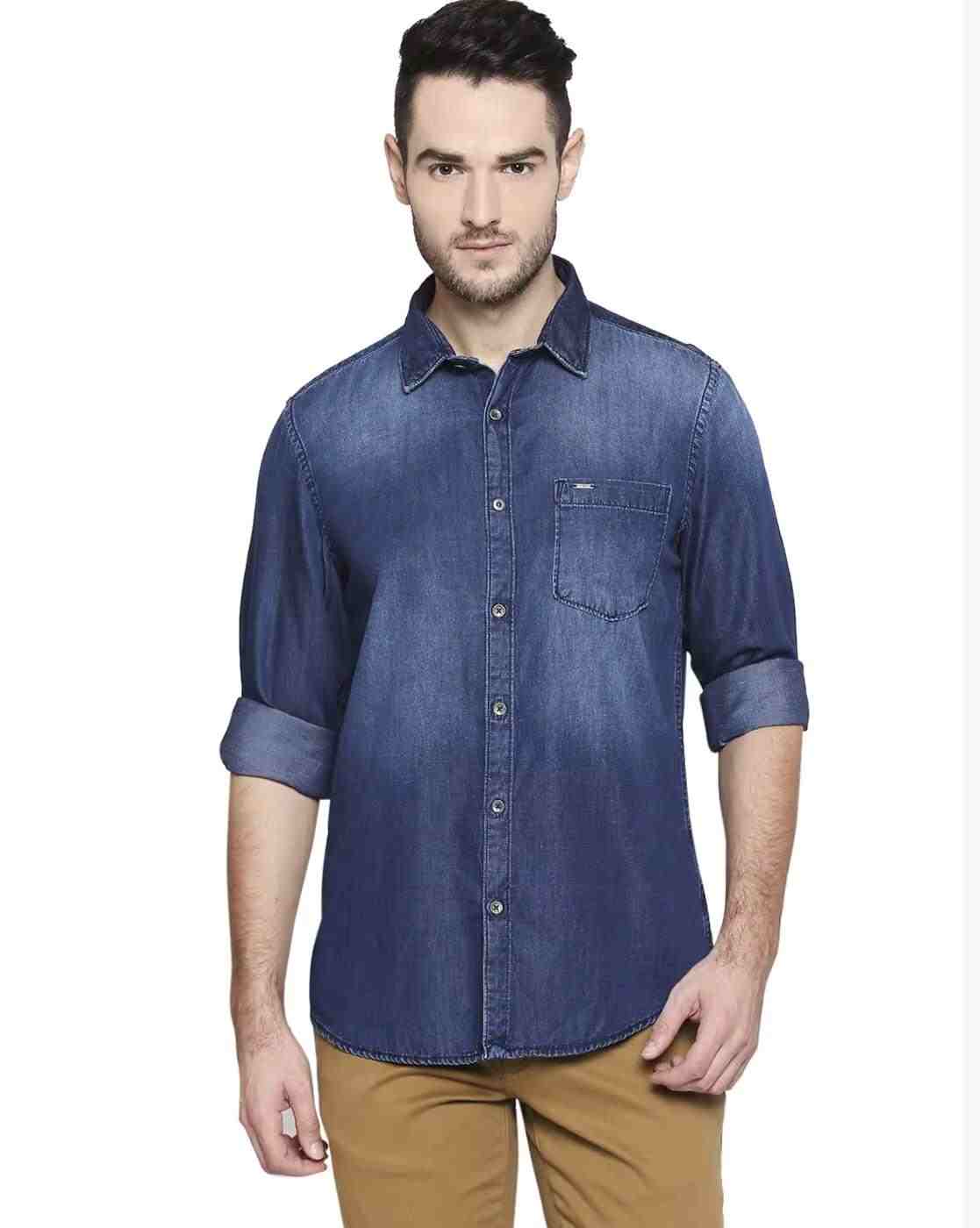 Lee Cooper | Denim Shirt with Patch Pocket|0