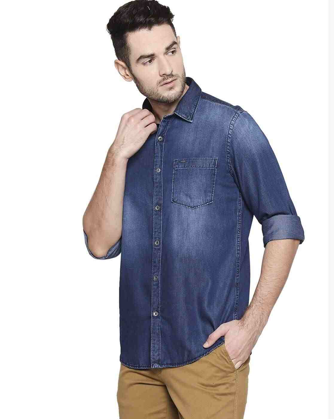 Lee Cooper | Denim Shirt with Patch Pocket|1
