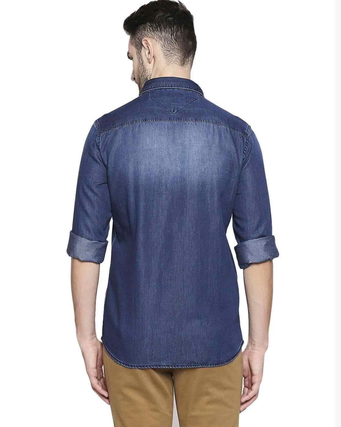 Lee Cooper | Denim Shirt with Patch Pocket|2