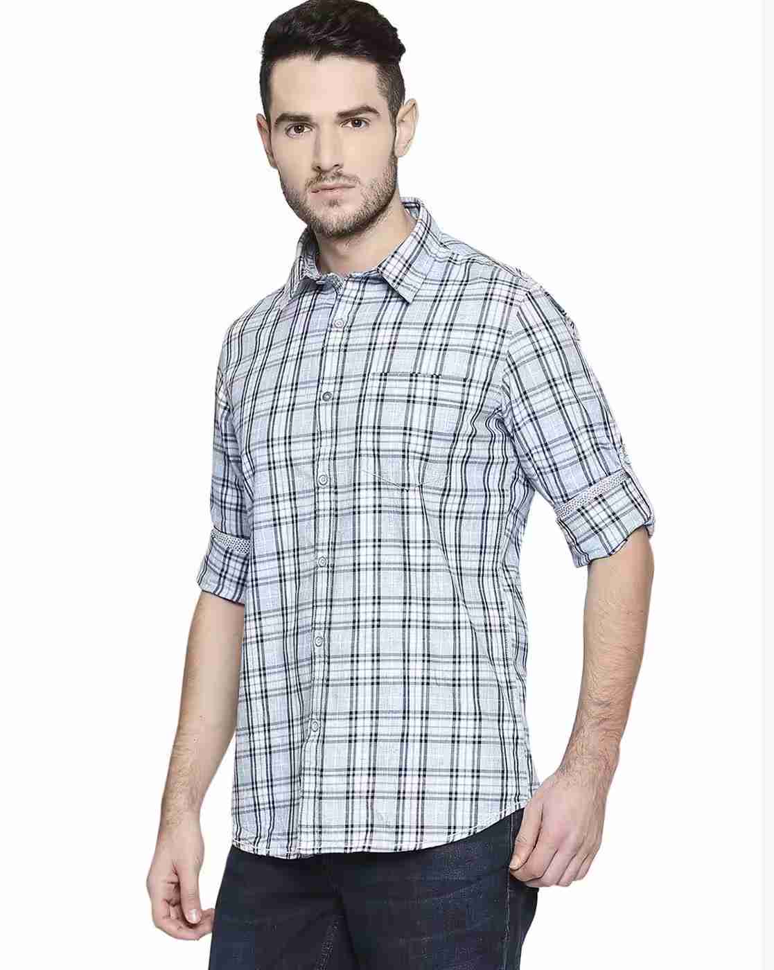 Lee Cooper | Checked Shirt with Spread Collar|1
