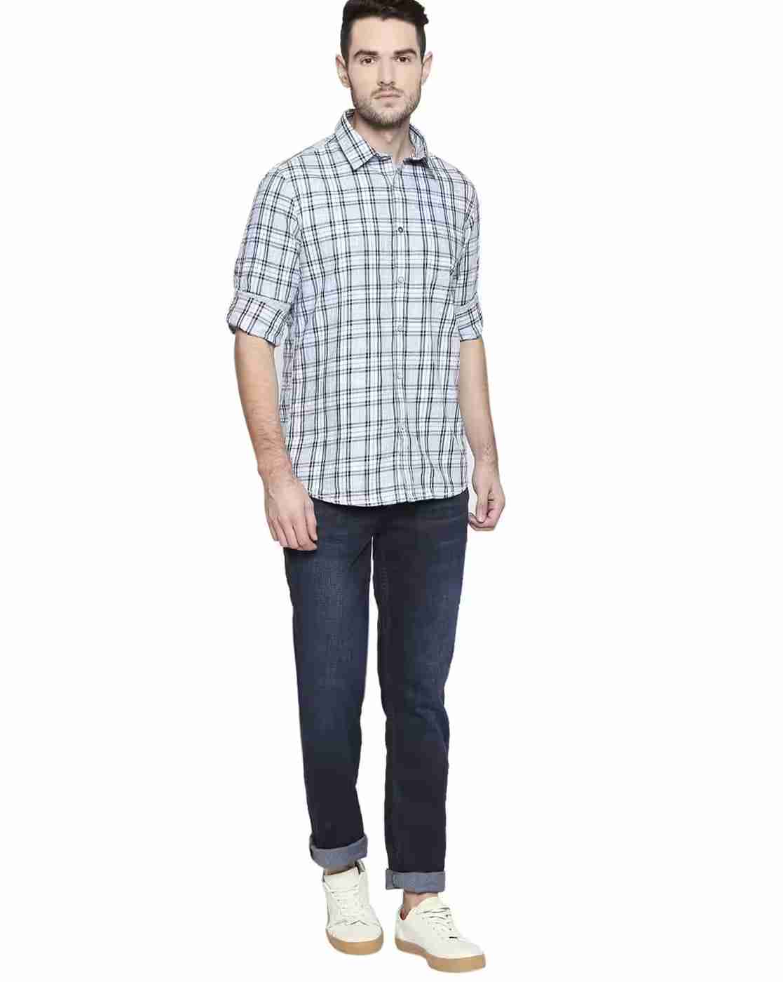 Lee Cooper | Checked Shirt with Spread Collar|3