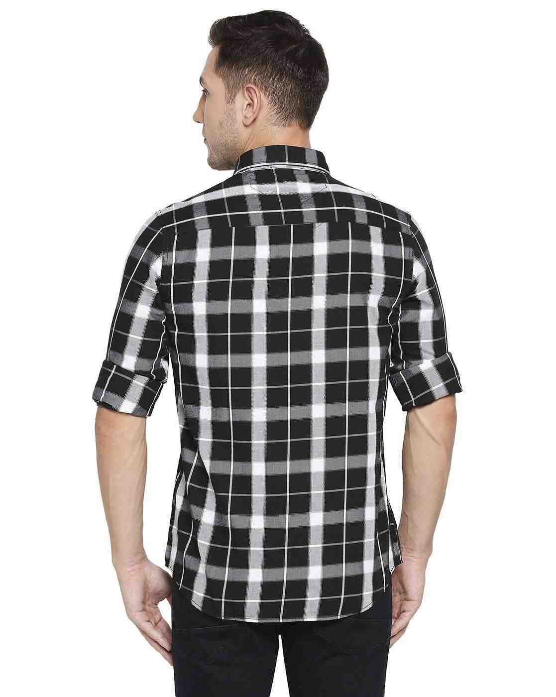 Lee Cooper | Checked Shirt with Button Flap Pockets|2