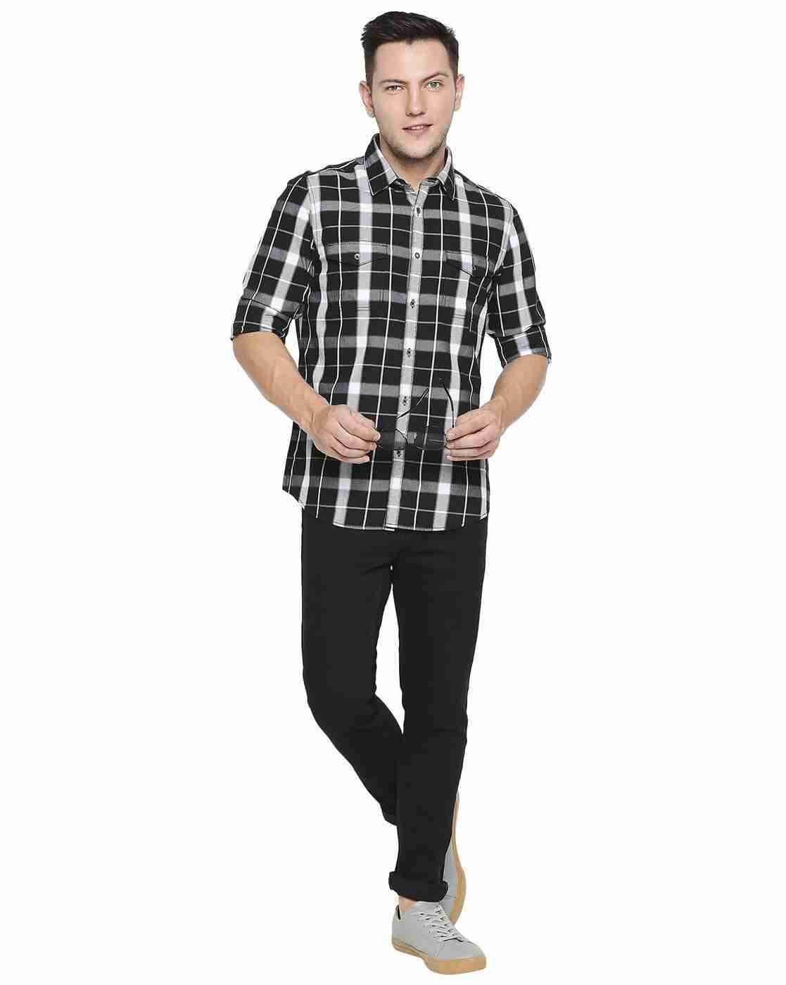 Lee Cooper | Checked Shirt with Button Flap Pockets|3