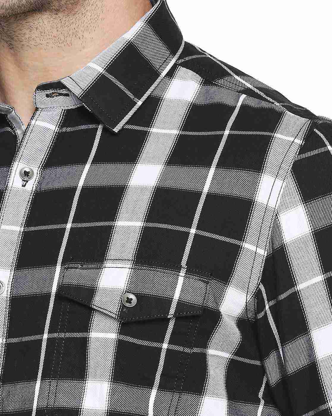 Lee Cooper | Checked Shirt with Button Flap Pockets|4