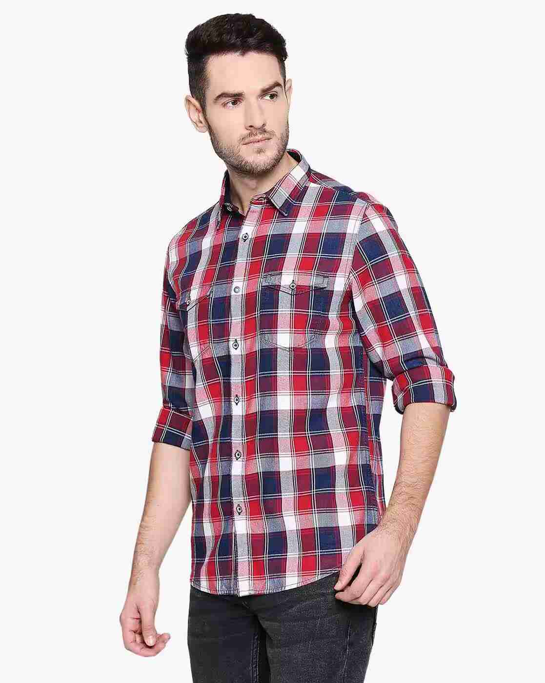 Lee Cooper | Checked Shirt with Patch Pocket|2