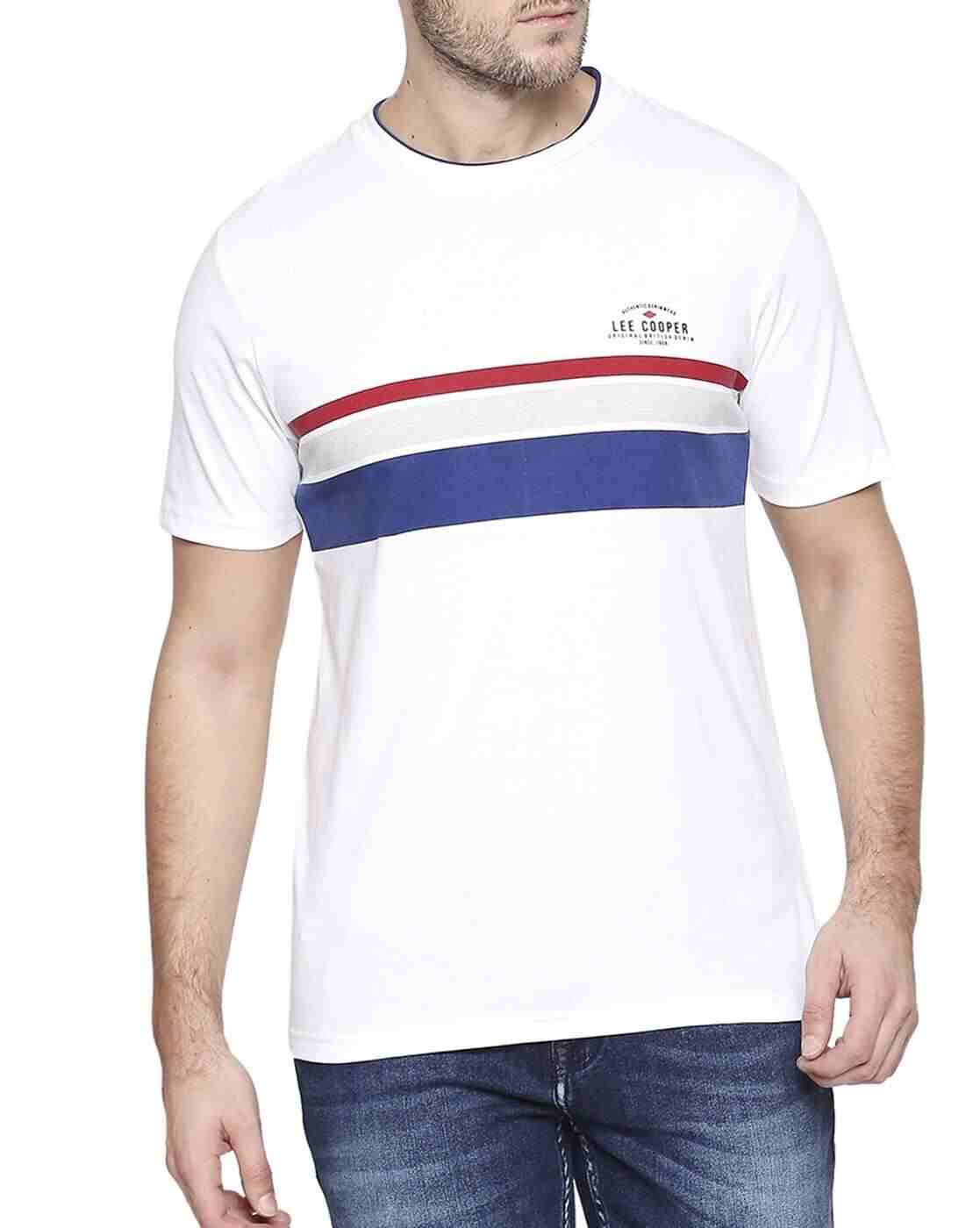 Lee Cooper | Crew-Neck T-shirt with Contrast Stripes|0