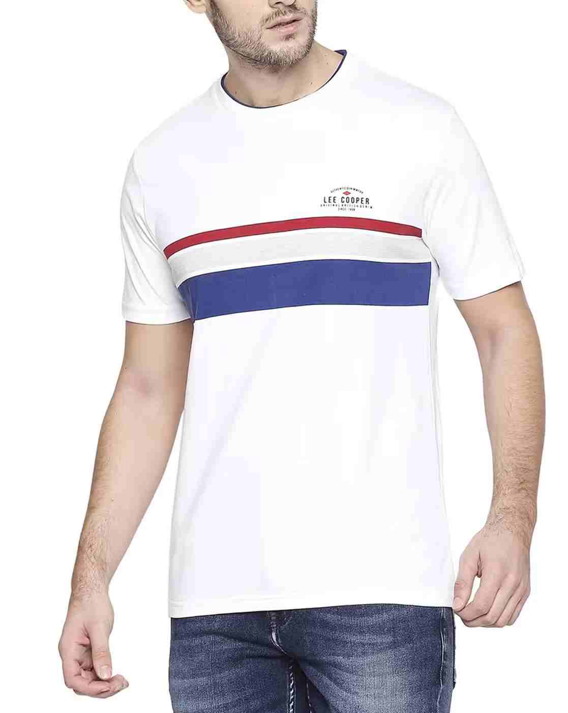 Lee Cooper | Crew-Neck T-shirt with Contrast Stripes|1