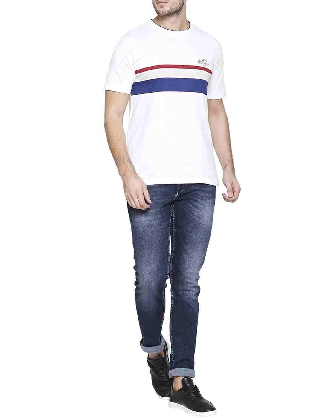 Lee Cooper | Crew-Neck T-shirt with Contrast Stripes|3