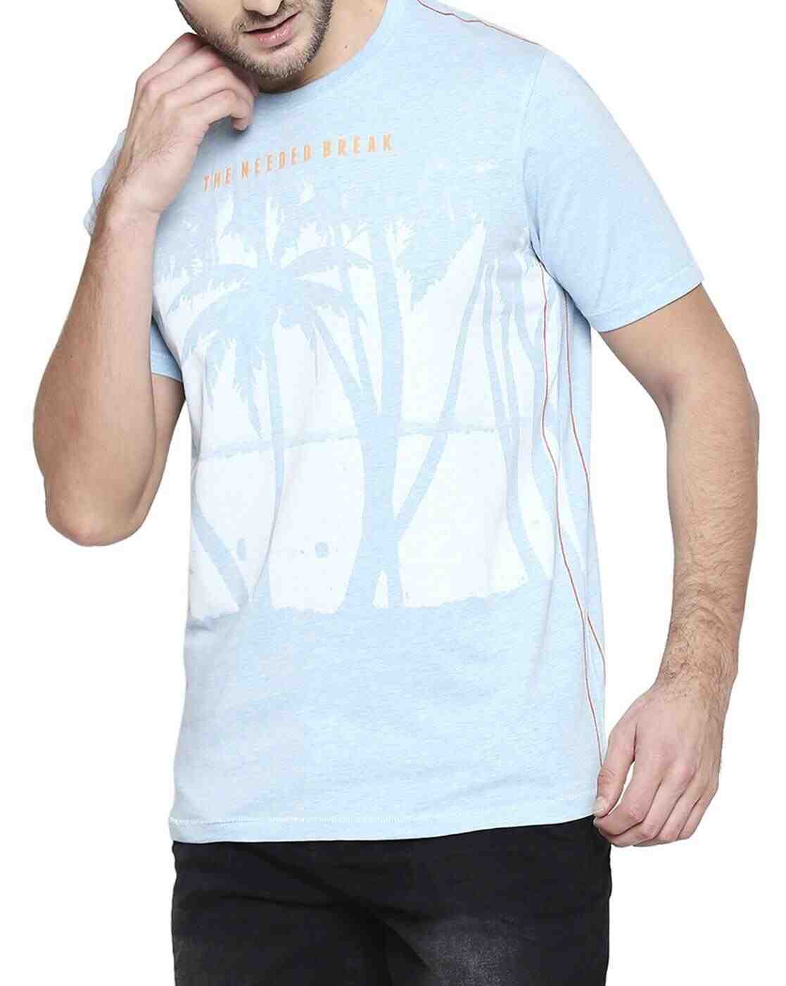Lee Cooper | Tropical Print Crew-Neck T-shirt|1