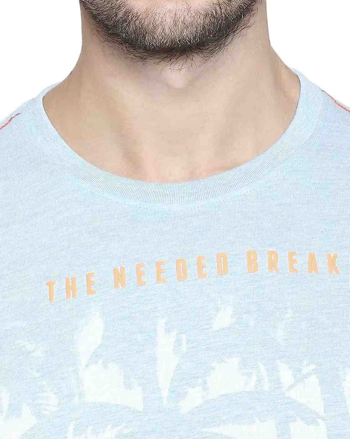 Lee Cooper | Tropical Print Crew-Neck T-shirt|4