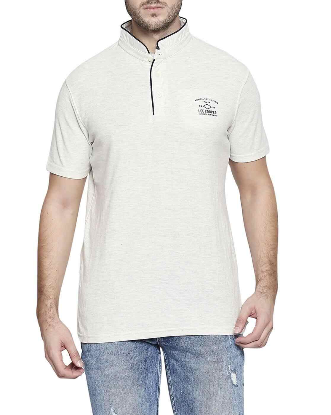 Lee Cooper | Polo T-shirt with Band Collar|0