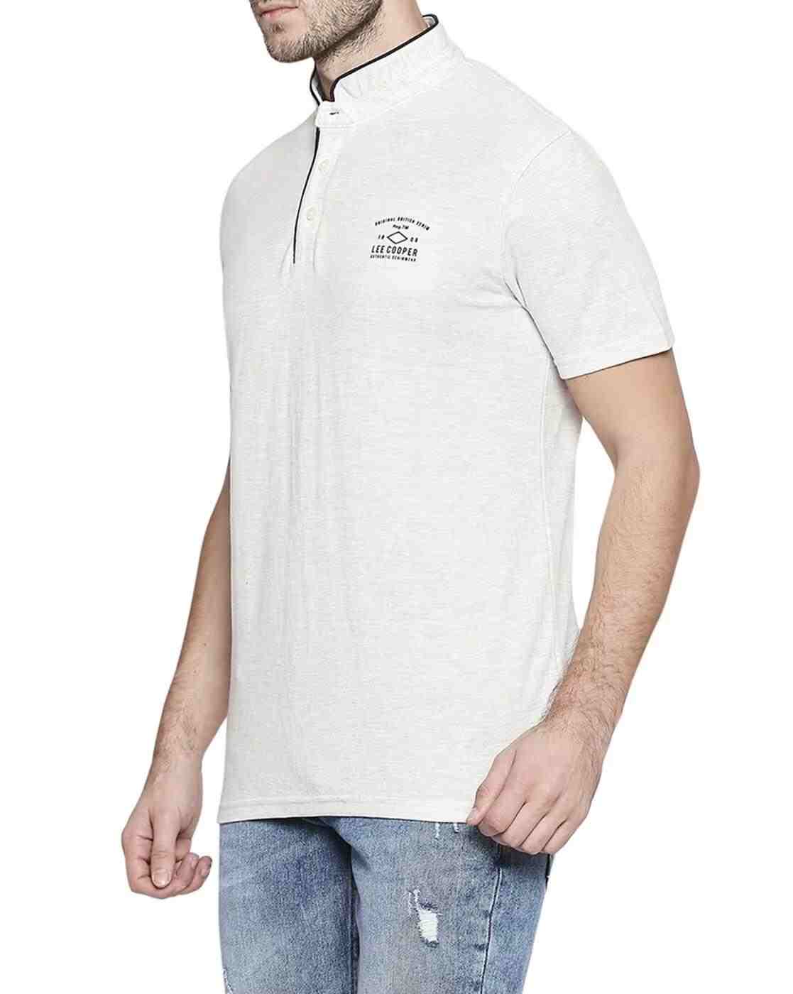 Lee Cooper | Polo T-shirt with Band Collar|1