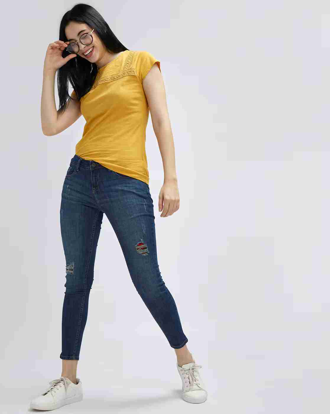 Lee Cooper | Lace Crew-Neck T-shirt|4
